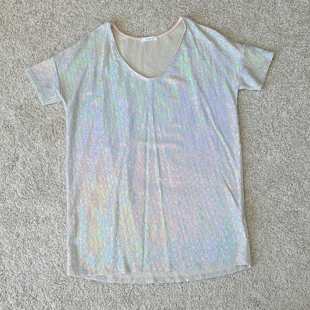 Beige Full Sequin Dress